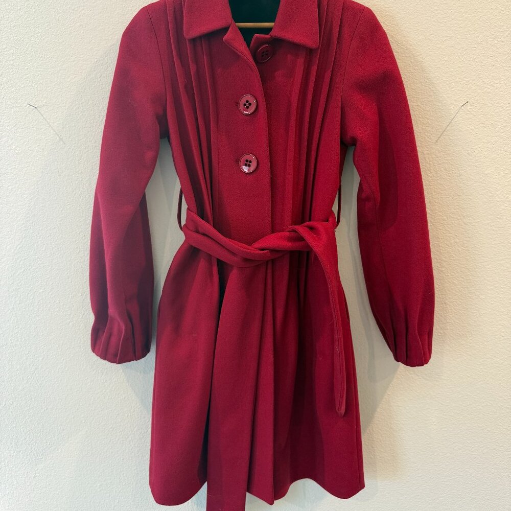 Theory Red Wool Tie Waist Coat - CLEARANCE SALE!!!